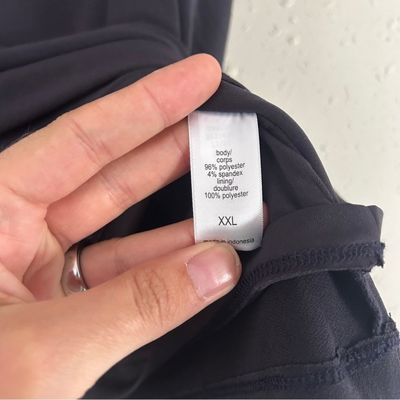 Maurices Grey Black Women's Top Blouse Cinched Side Cowl Neck Stretch XXL - Picture 3 of 6